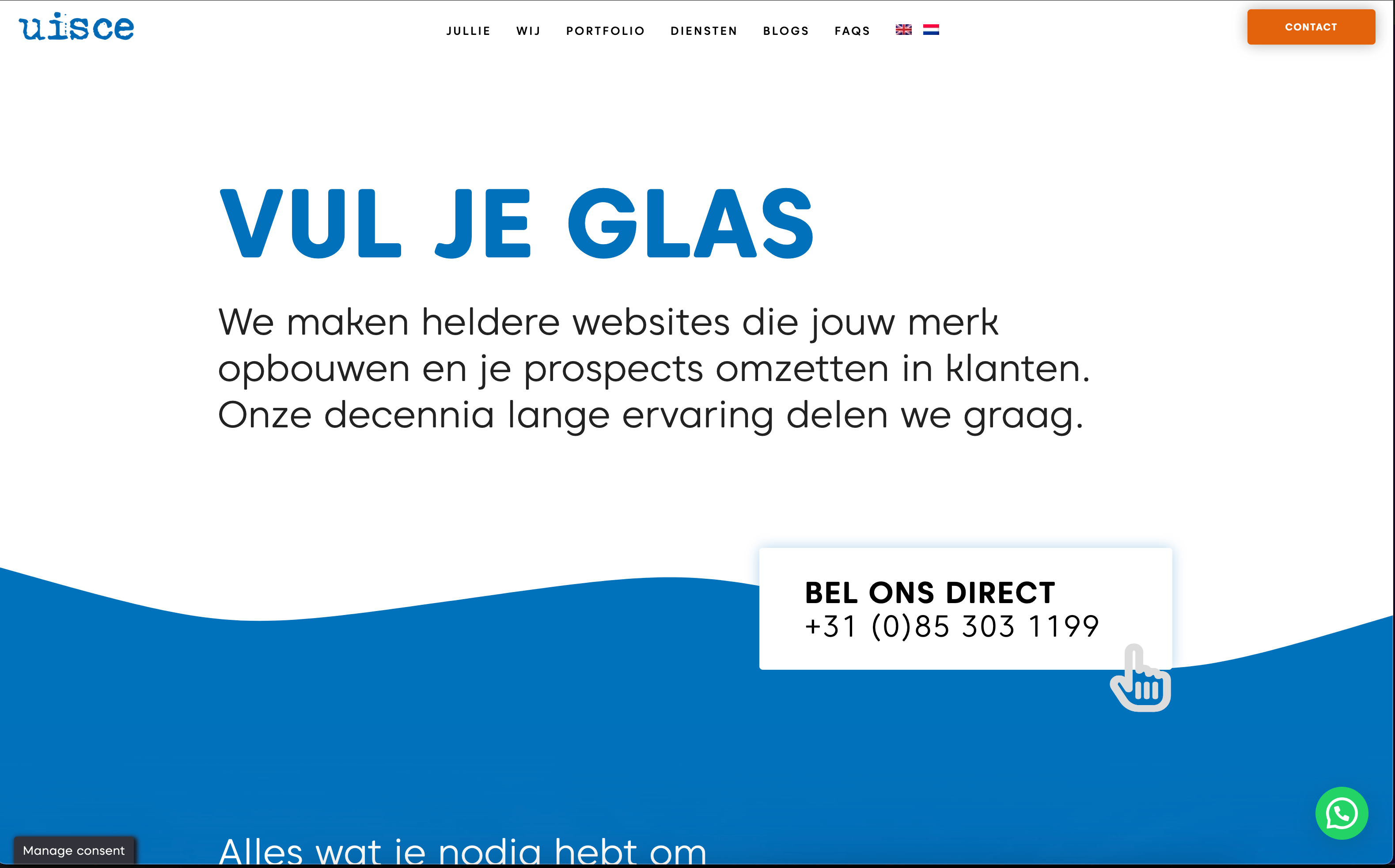 Uisce Website Screenshot